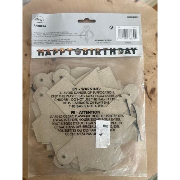 Star Wars Mandalorian Birthday Banner 6ft – Baby Yoda Grogu Party Decoration - Picture 2 of 2